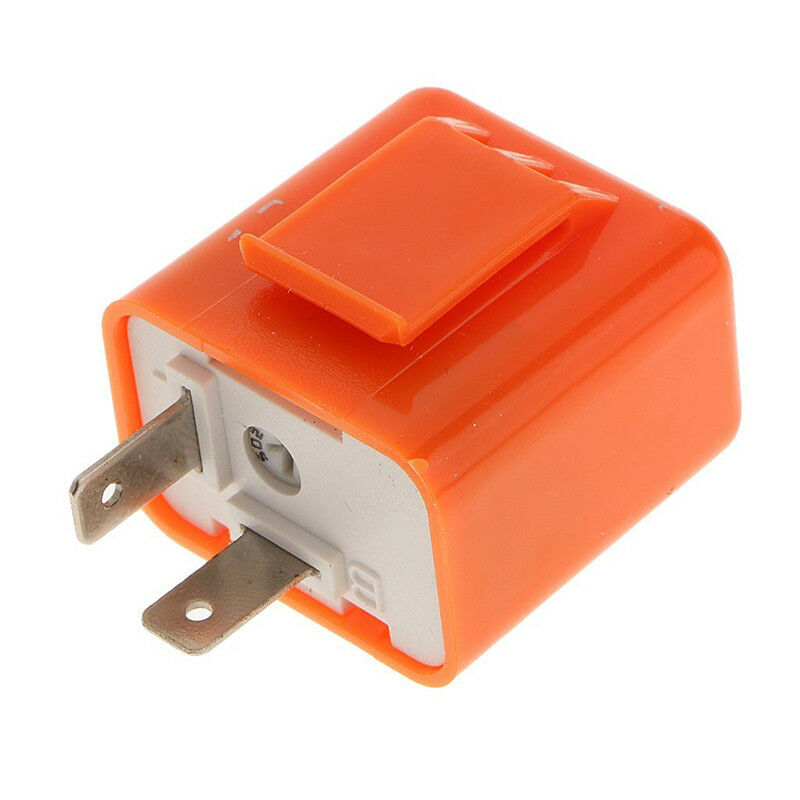 2 Pin Motorcycle Indicator 12V Flasher Relay For Motorbike LED Turn Signal HN US