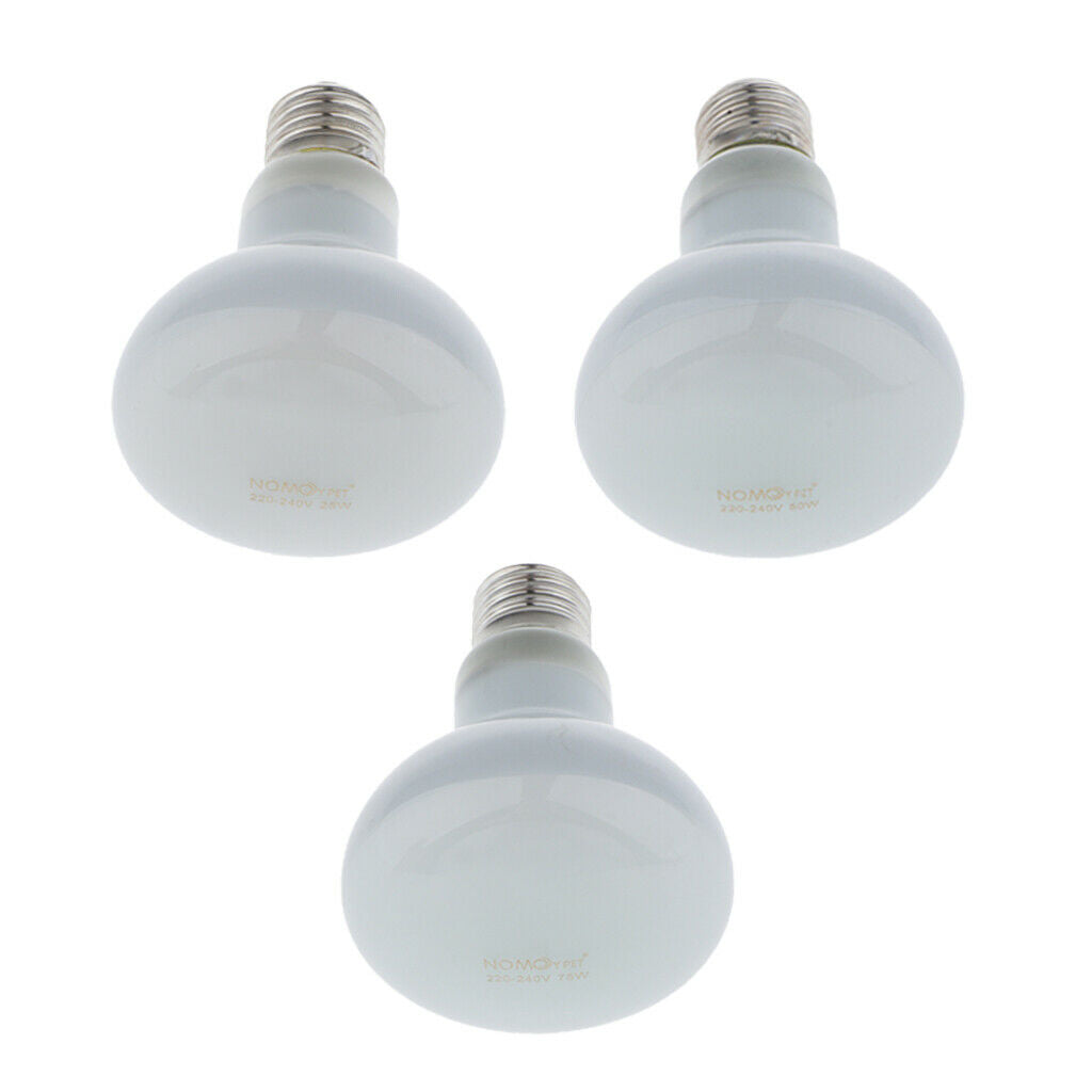 2x Reptile UVA Basking Spot Heat Light Spotlight For Pet Amphibians Turtle