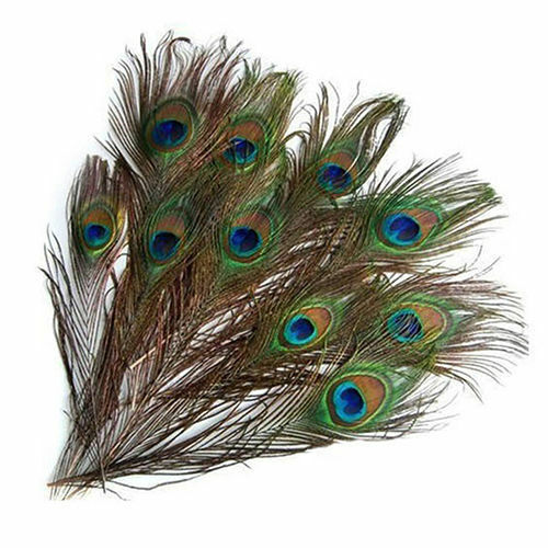 10X/set Real Natural Peacock Tail Eyes Feathers Wedding Festival Party Decor