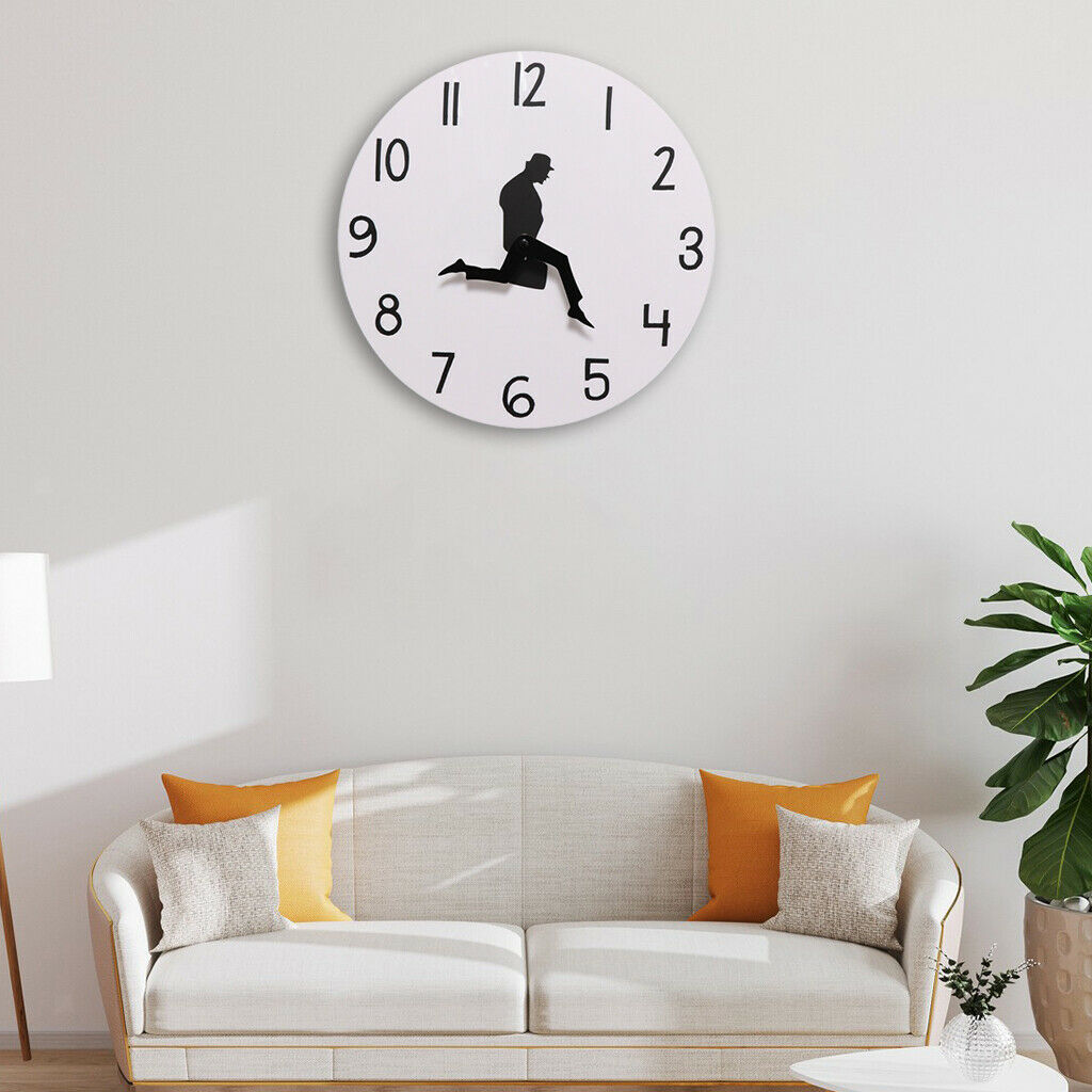 Round Modern Unique Wall Clock Art Living Room Hotel Home Living Room Decor