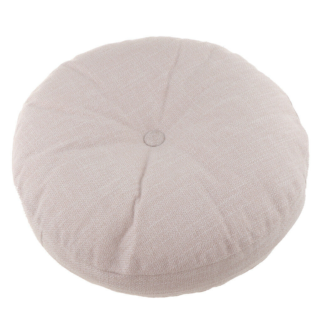 Japanese Futon Style Round Cushion Sofa Tatami Seat Pad Off White