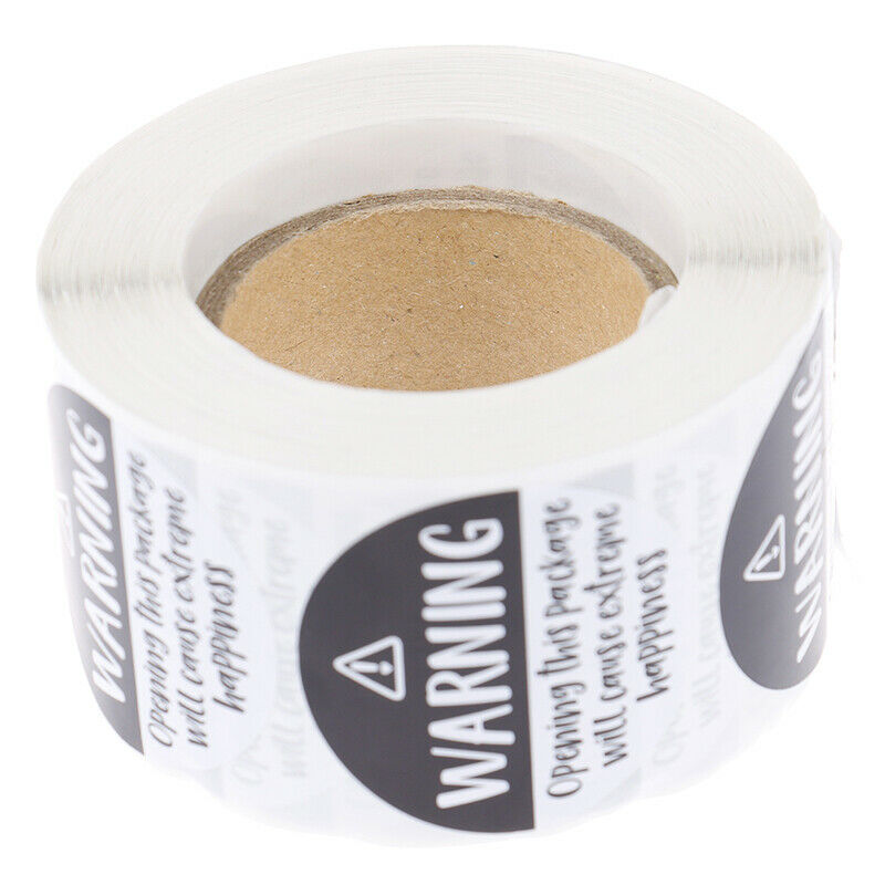 500Pcs Black And White Warning Sricker Labels Extreme Happiness Labels Fo.l8