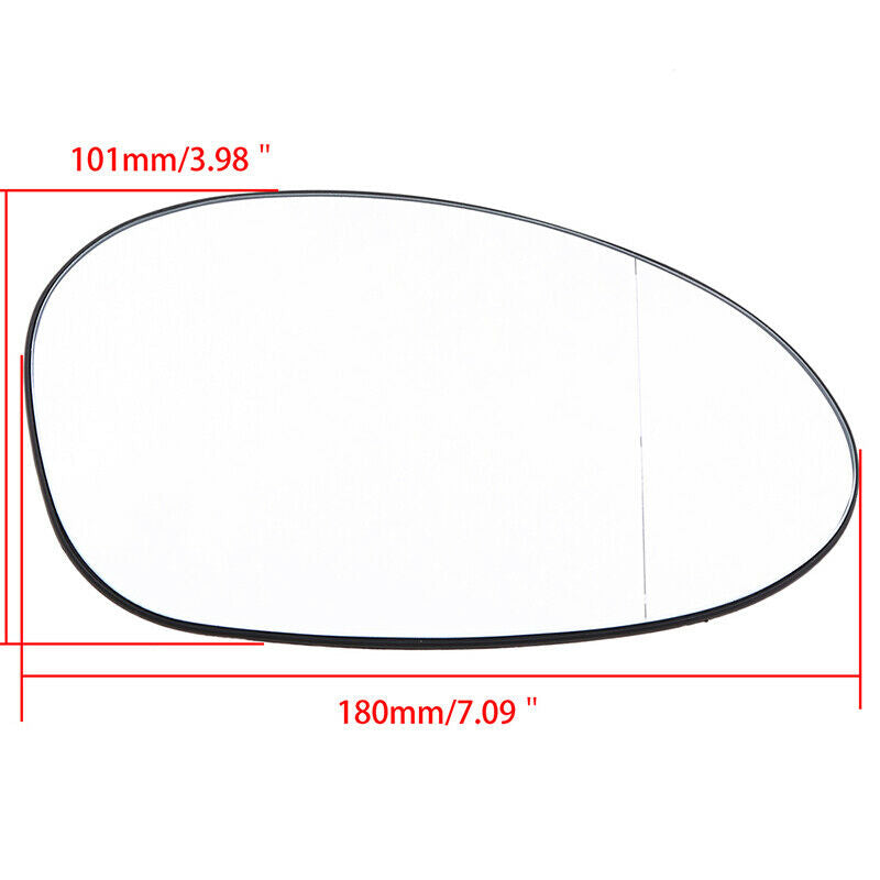 For BMW E46 E81 E87 E88 E90 E91 White Right Side Car Door Mirror Glass Heated RH
