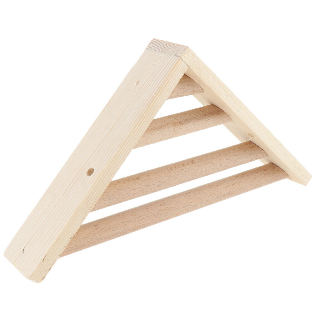 17x17cm Wooden Parrot Bird Cage Perches Triangle Stand Platform Budgie Toys Bird