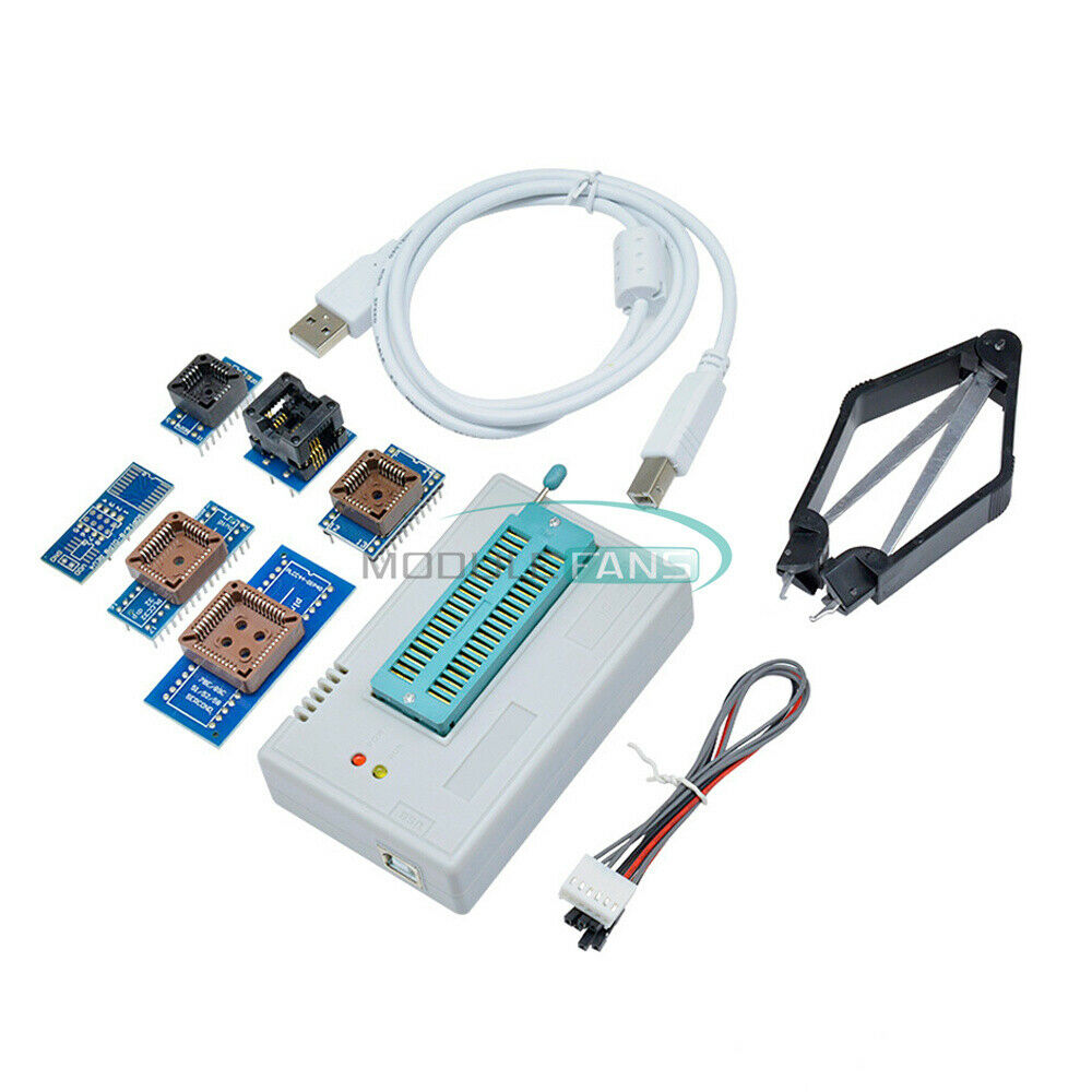 TL866II Plus Programmer USB EPROM FLASH BIOS 7 Adapter Socket Extractor TL866