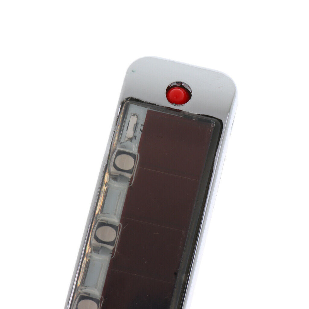 2 Pieces Solar Powered LED Strobe Warning Lamp for Universal Car