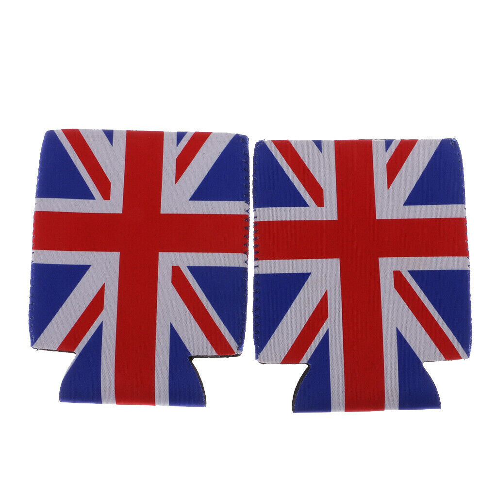 2pcs Union  Britain Uk Flag Beer Stubby Tin Can Device of