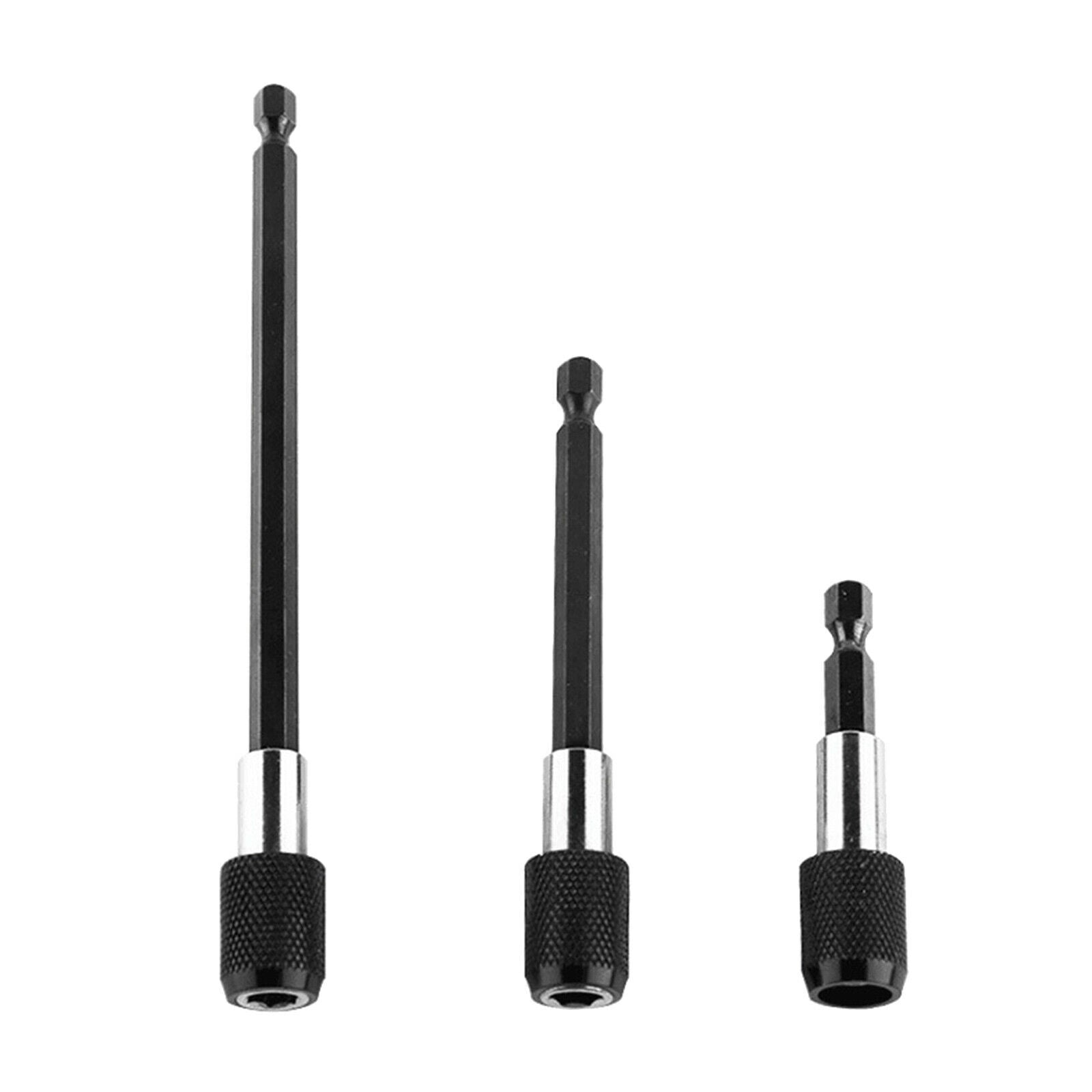 3pcs/set 1/4 Inch Screwdriver Bit Holder Quick Change Drill Bit Extension