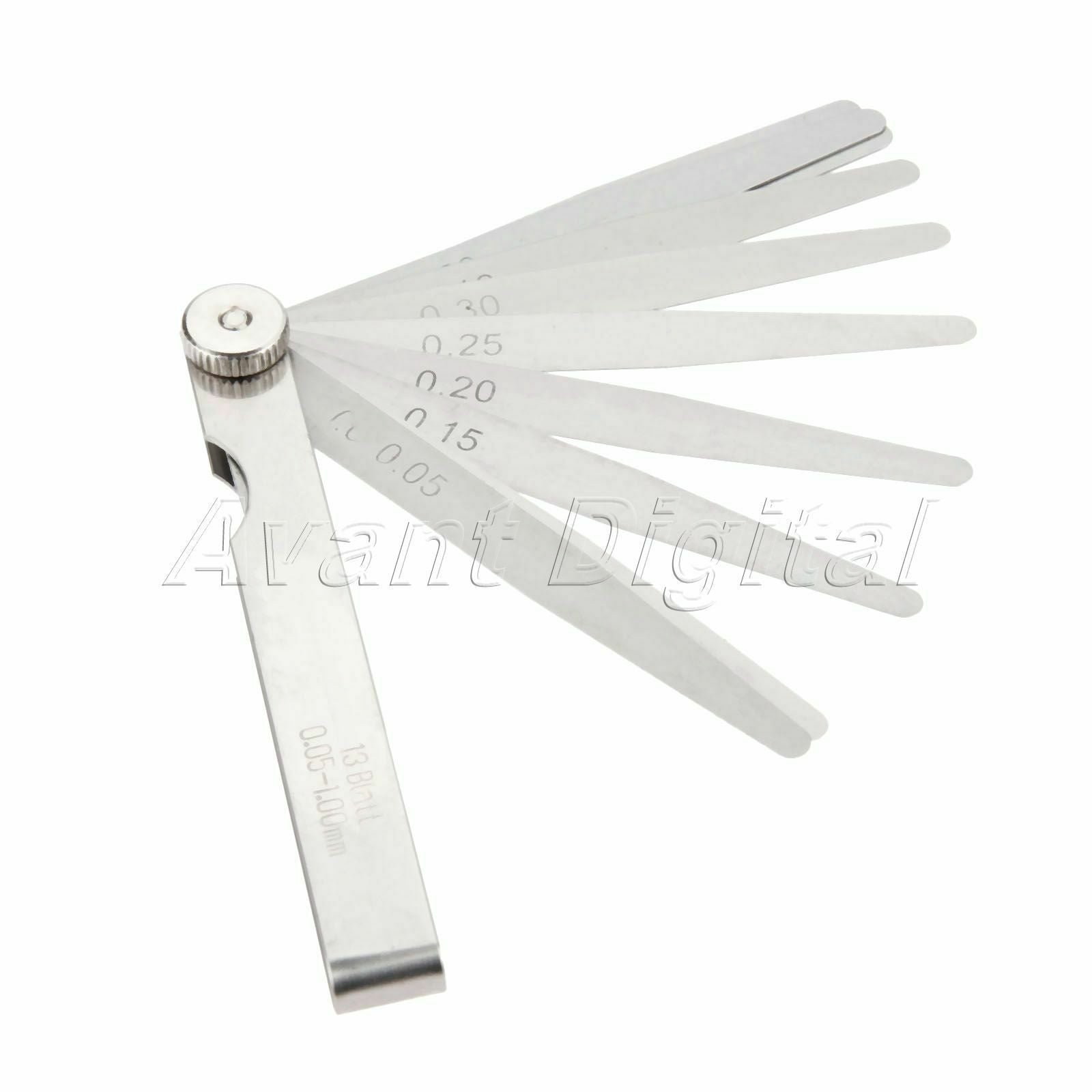 13 Blades Metric 0.05-1mm Feeler Filler Gauge for Ignition Point Measuring Tool