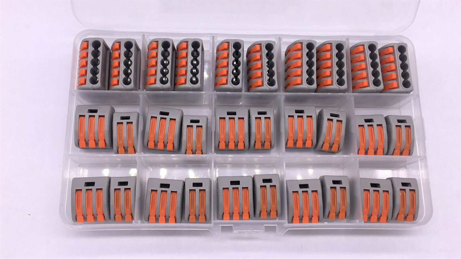 30xUniversal Compact Wiring Connector Terminal Block Push-in Connectors 12-28AWG