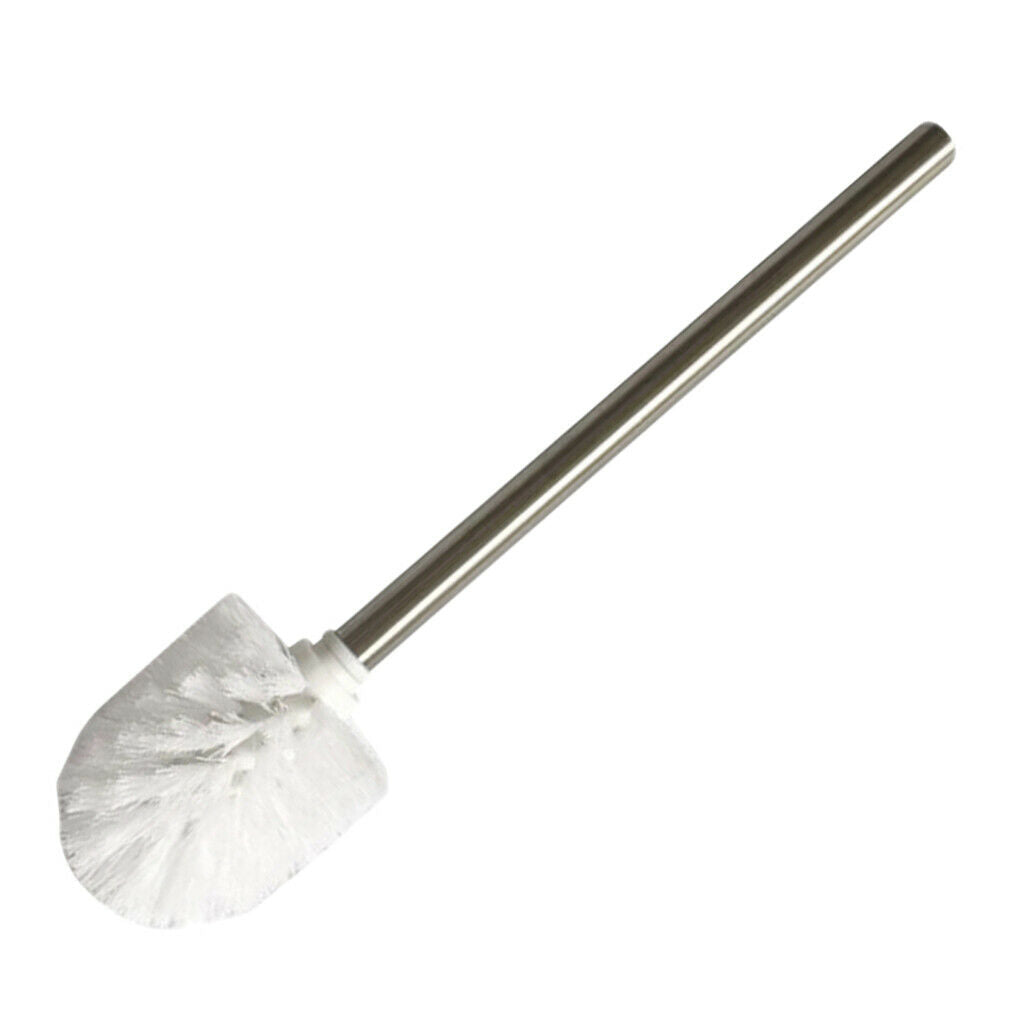 Toilet Brush Toilet Scrubber with Stainless Steel Handle  White_1