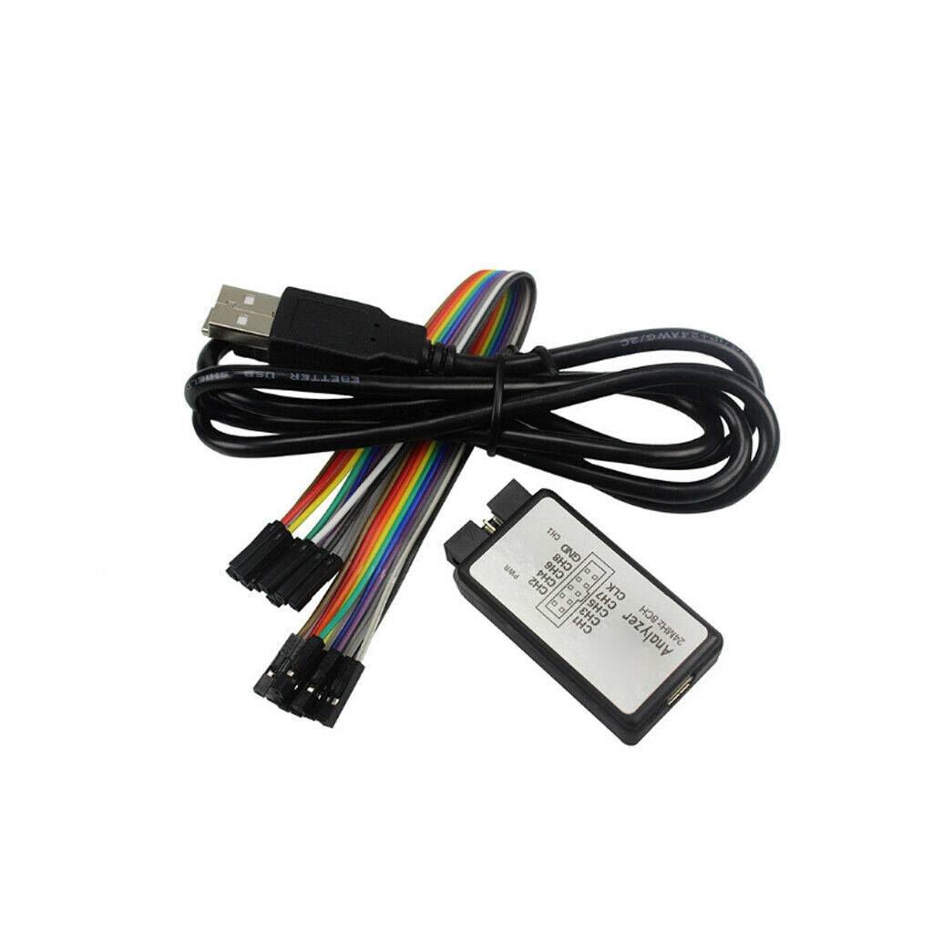 USB 24MHz 8 Channel Logic Analyzer Saleae 8 CH Logic Analyzer  for MCU ARM FPGA