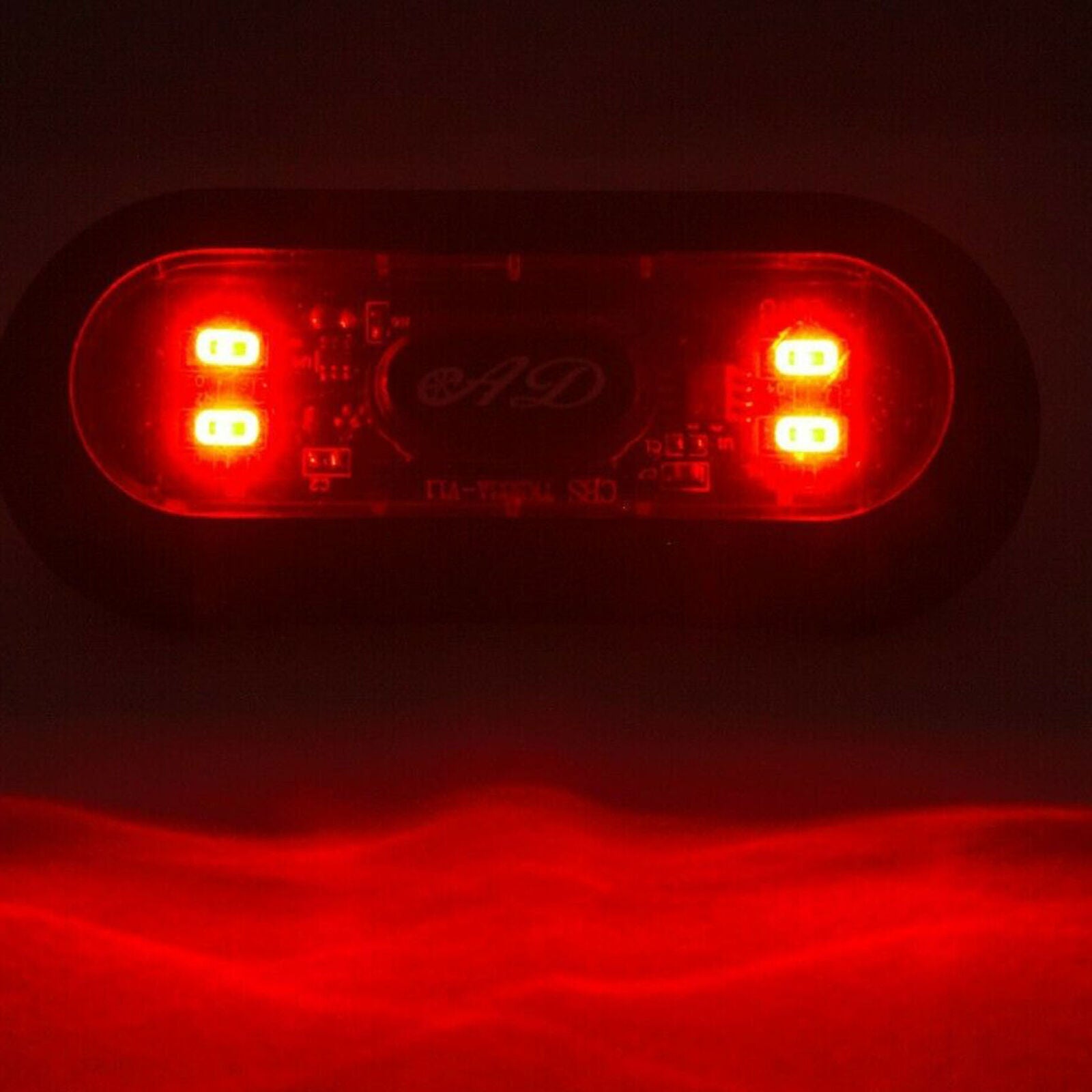 Motorcycle Bicycle Helmet Night Light Strip LED USB Charge Safety Signal Warning