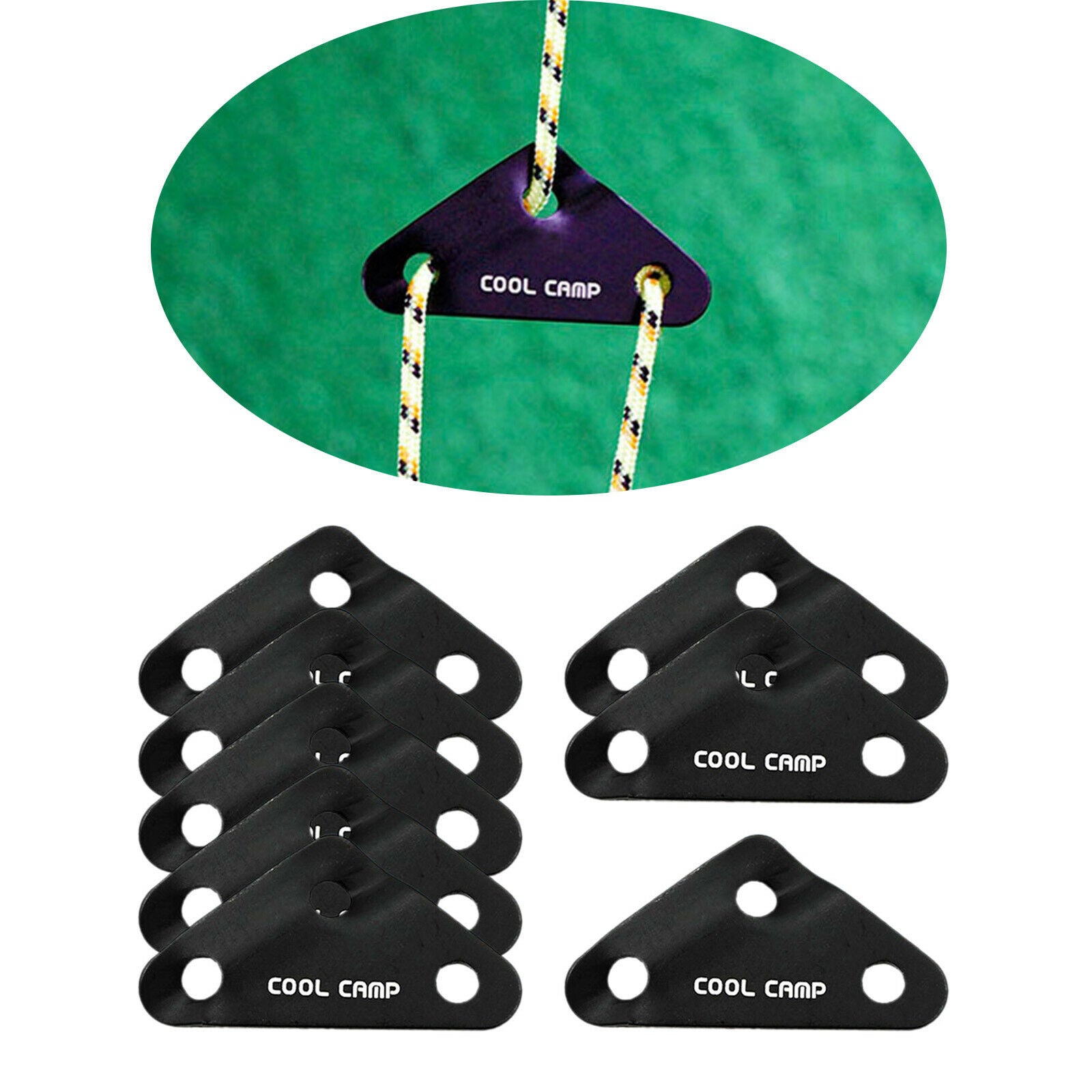 8pcs/set Guy Line Adjusters Guide Paracord Tensioner Tent Hiking Picnic