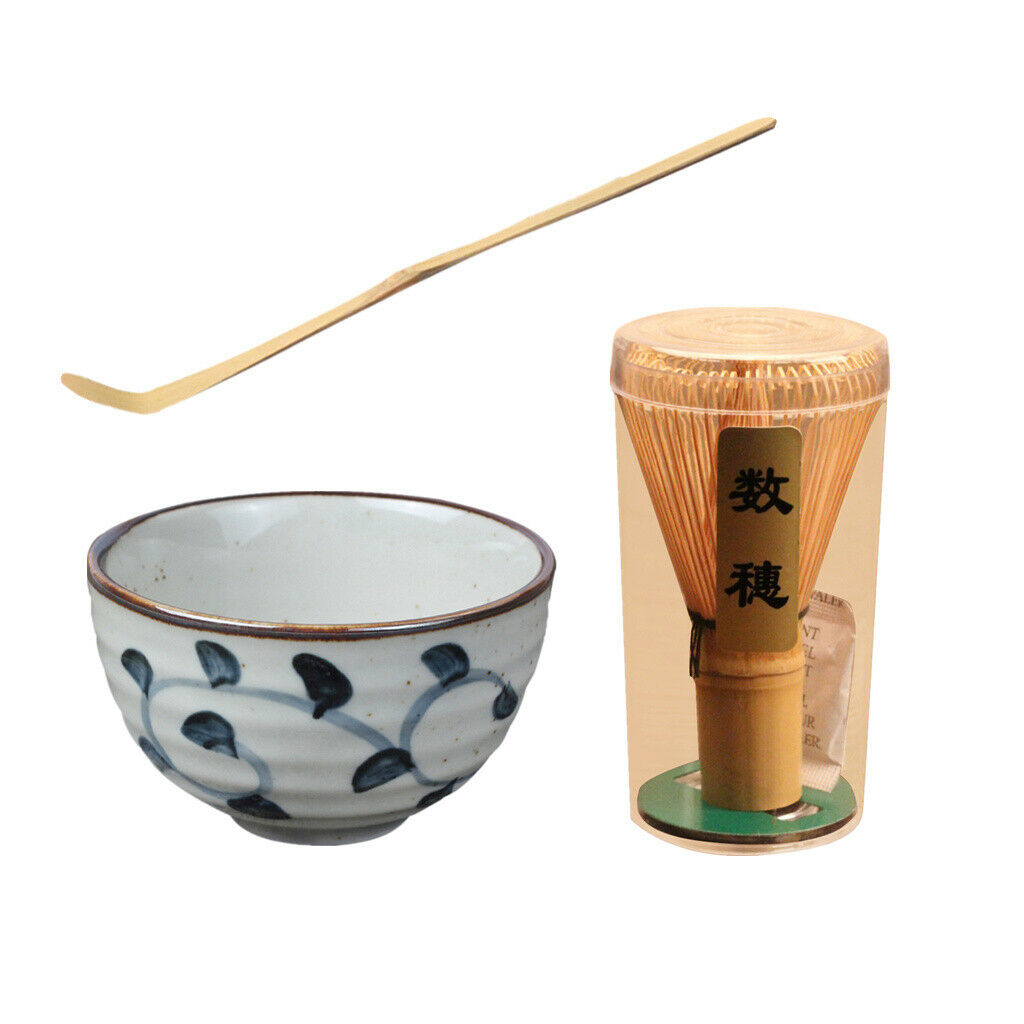 Matcha Bowl Set (Includes Ceramic Bowl, Tea Whisk, Spoon) 1 Set
