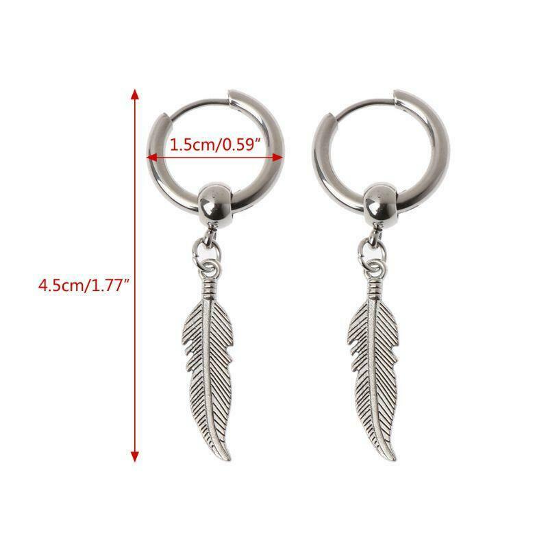 Korean Jewelry Hip Hop kpop Drop Earrings Leaf Pendant Dangle Chain Earrings