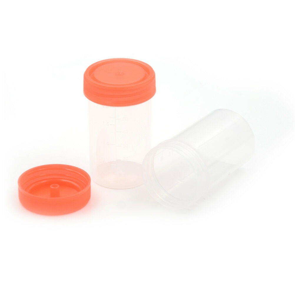 10pcs Hospital Urine Sample Collection Cup 60mL Specimen Bottle Containers CH