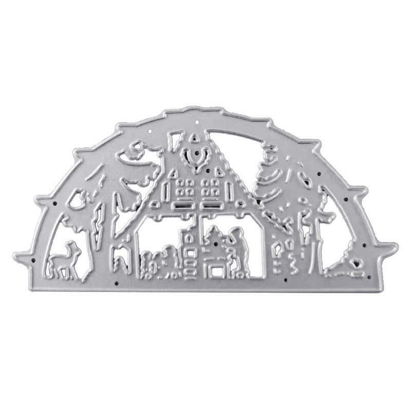 Christmas Chalet Metal Cutting Dies Stencil DIY Scrapbooking Album Paper Card