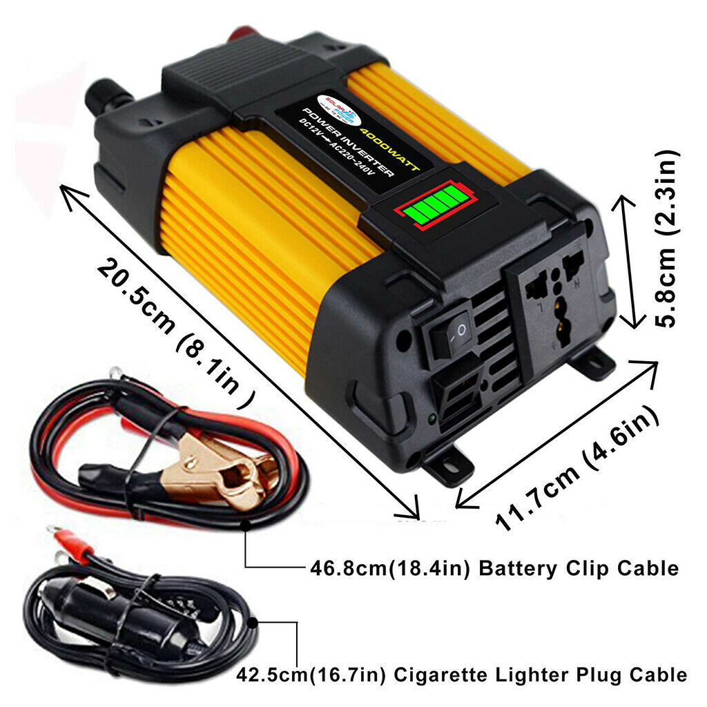 Car Power Inverter Solar Converter Modified Wave for Car RV Universal 4000W
