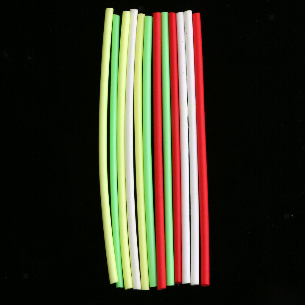 12 Pcs Semi-Rigid Fly Tying Foam Cylinder For Tying Mixed Colored Flies