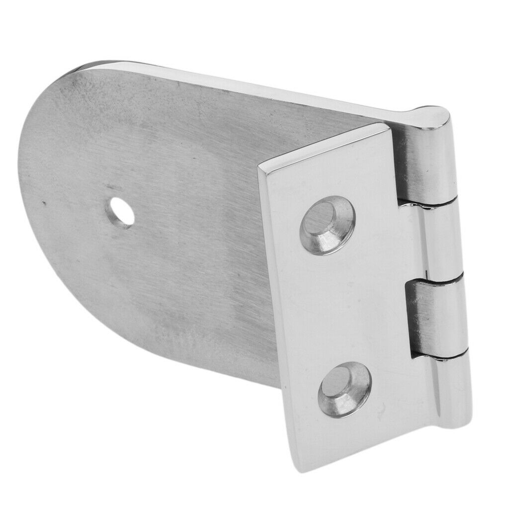 Short Round Side Marine 316 Stainless Steel Boat Door Hatch Hinge 127 x 65mm