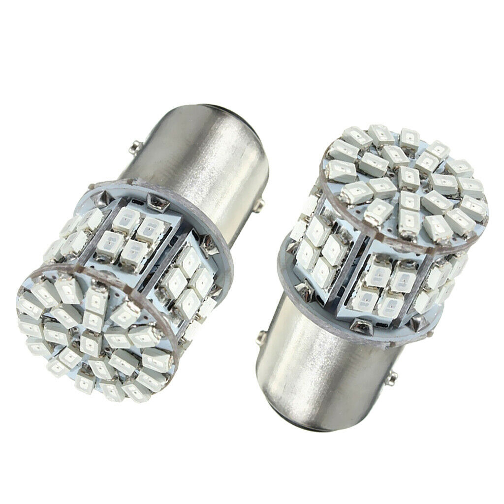 2X 1157 1206 50SMD LED Brake Stop Light Taillight Turn Signal Lamp Bulbs Red