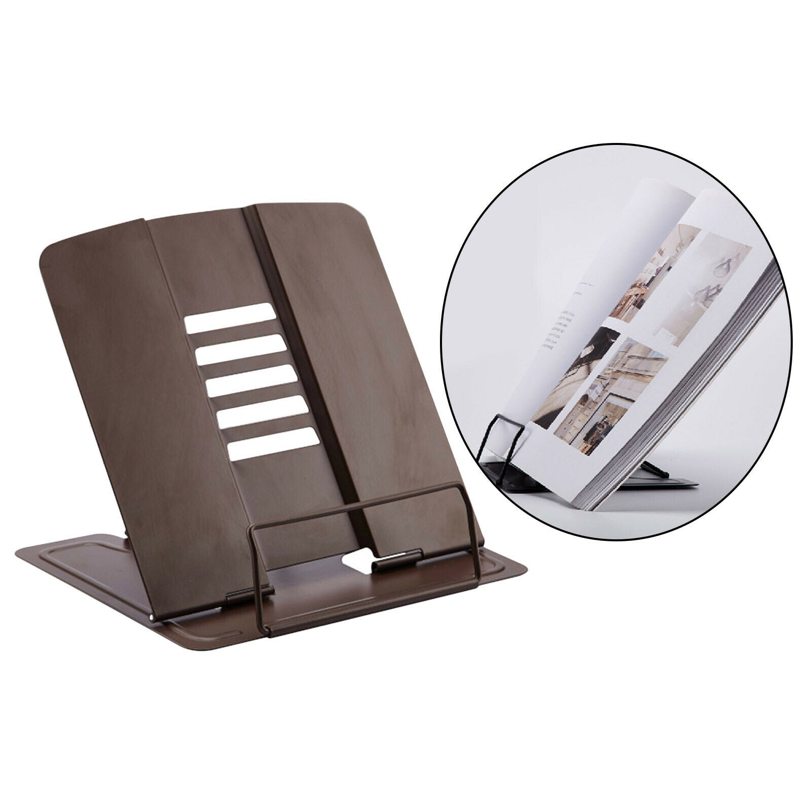 Book Stand Metal Reading Cookbook Holder Tablet Desk Rack Shelf Bookstand