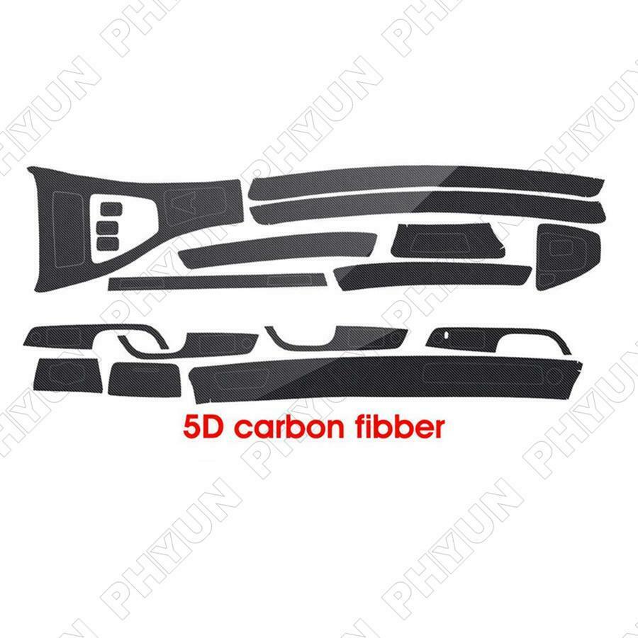 For 2005-12 BMW 3 Series E90 E92 E93 LHD Interior Glossy Carbon Fiber Wrap Trim