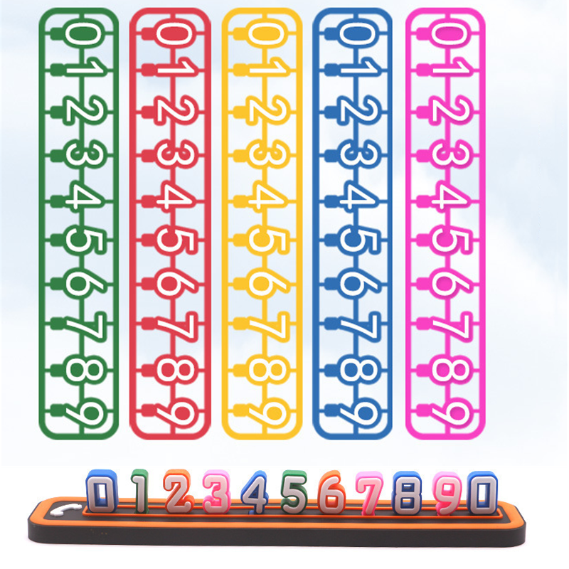 Automobile Accessories Multicolor Car Temporary Parking Phone Number Card Plate