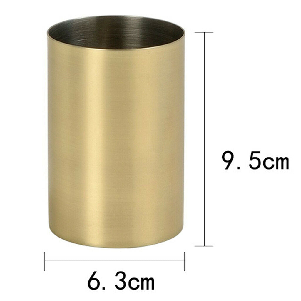 Aluminum Alloy Cylinder Tabletop Container Cosmetic Makeup Pen Brush Holder