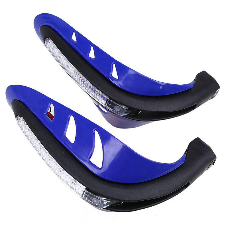 1" Motorcycle Handlebar Mounting Hand Guard Wind Protector LED Indicator Light