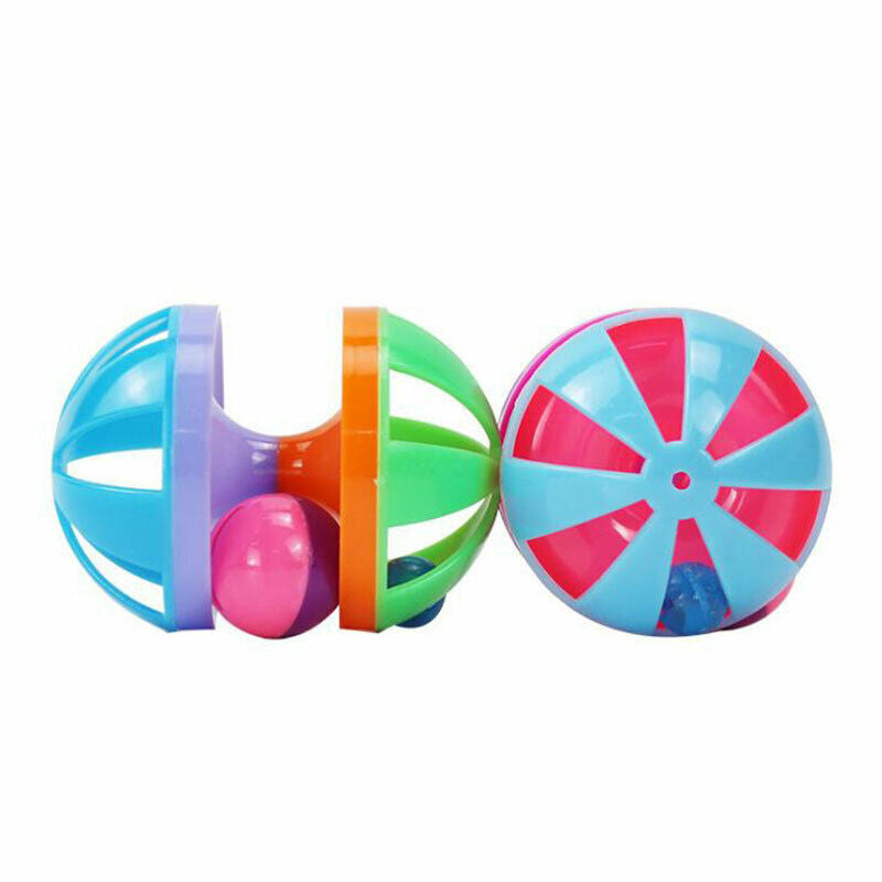 1Pcs Plastic Rolling Cat Interactive Bell Ball Teaser Squeaky Pet Chew T.l8