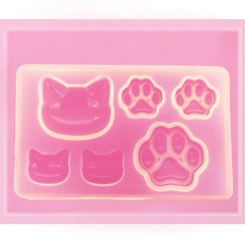 3Pcs/Set DIY Epoxy Molds Star Moon Cat Paw Pendant Silicone Mould DIY Casting