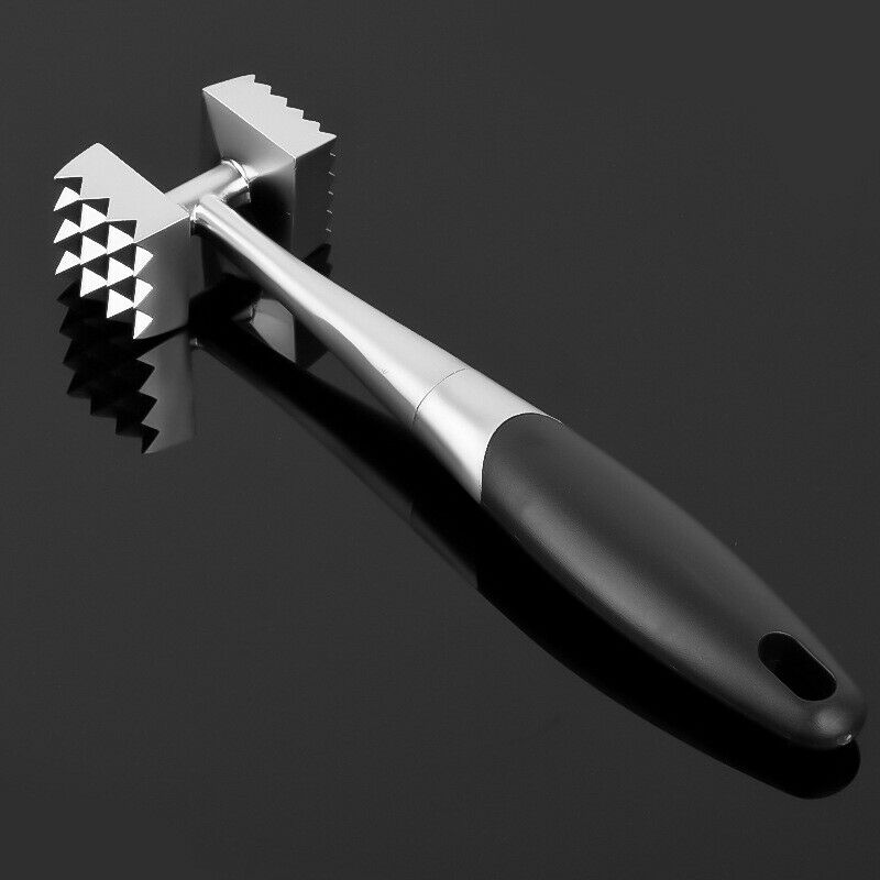 Stainless Steel Zinc Alloy Meat Hammer Household Double Side Meat Hammer KitW5T7