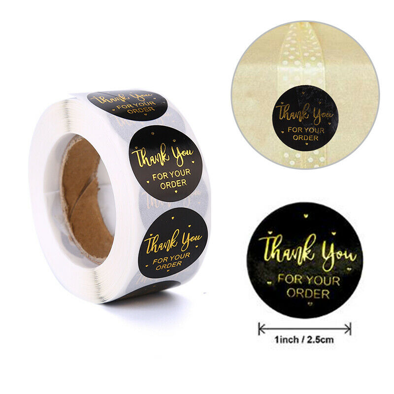500pcs Round Thank You for Your Order Stickers Seal Labels Handmade Stick.l8