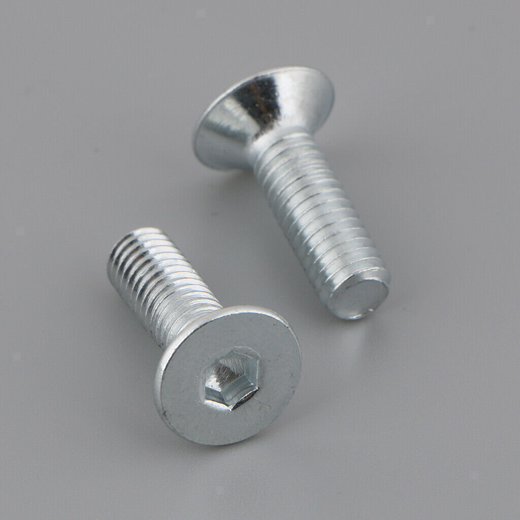 10pcs Sliver Aluminum Cup Head Screw Bolt Cone Washers Gaskets 6mm