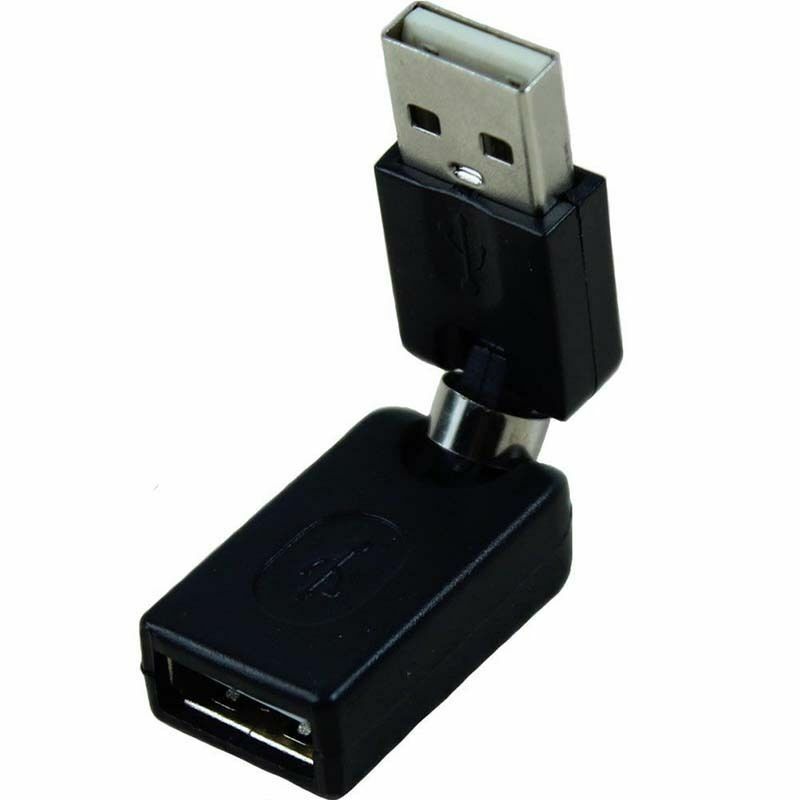 50pcs  USB 2.0 Male To USB Female 360 Degree Rotation Angle Extension Adapter