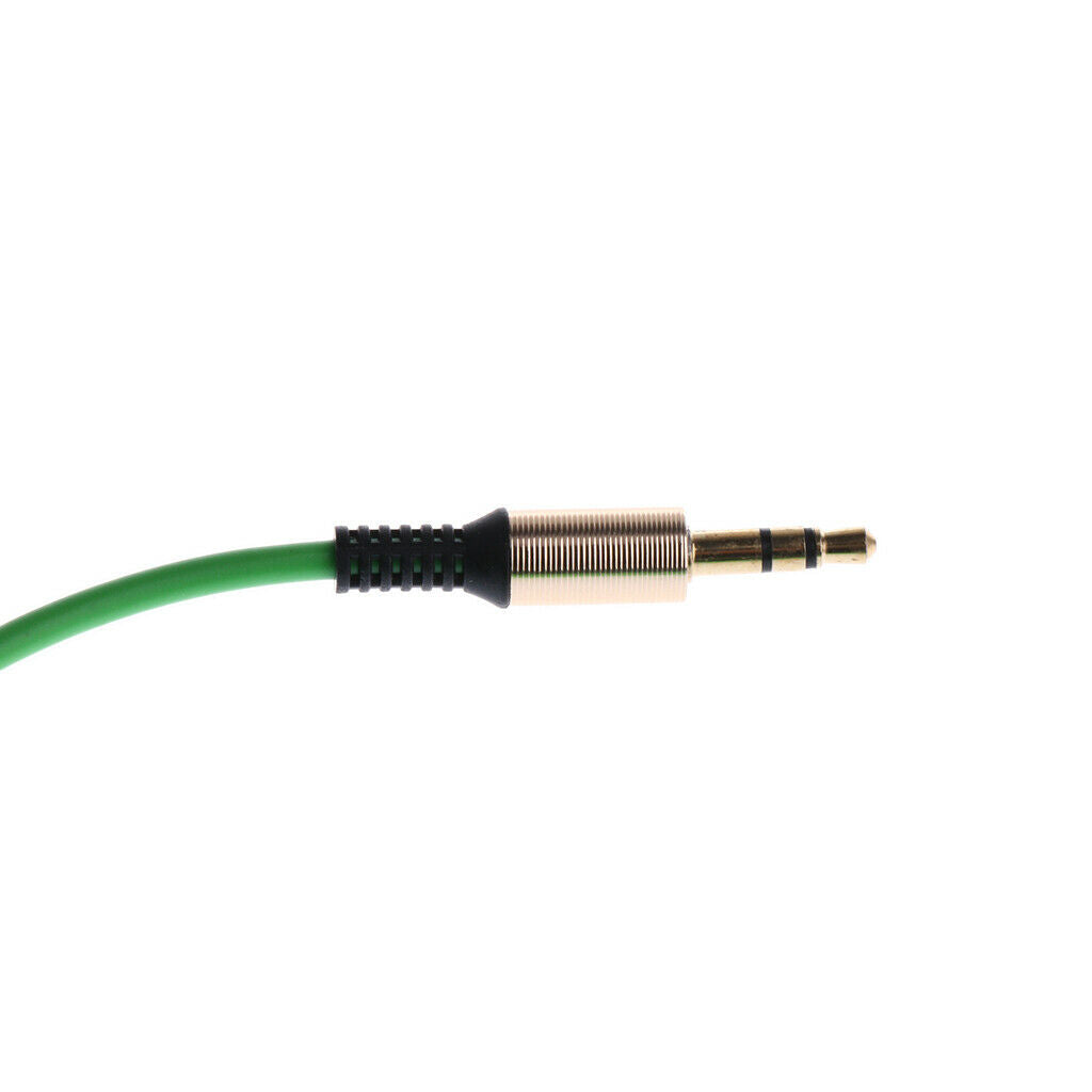 3.5mm Aux Audio Male to Male Cable 90 Degree Right Angle Line Green