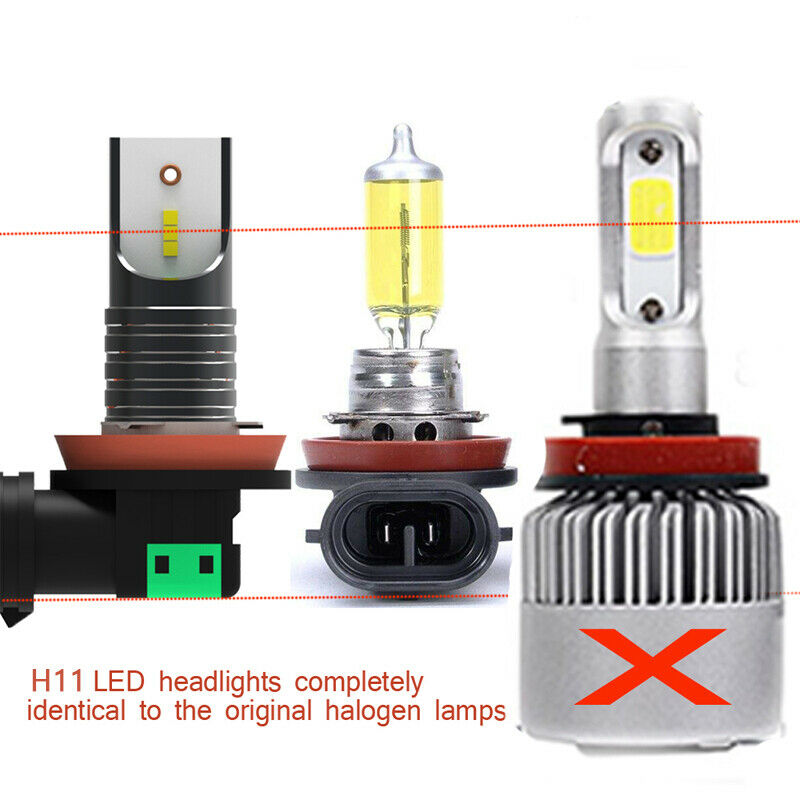 2X H8 H9 H11 Car LED Headlight Conversion Bulbs 30000LM 6000K Single/ Hi/Lo beam