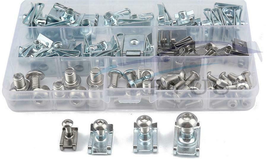 100pcs U-type Clip Car Fairing Bodywork Panel U Nuts Speed Fasteners M4 M5 M6 M8