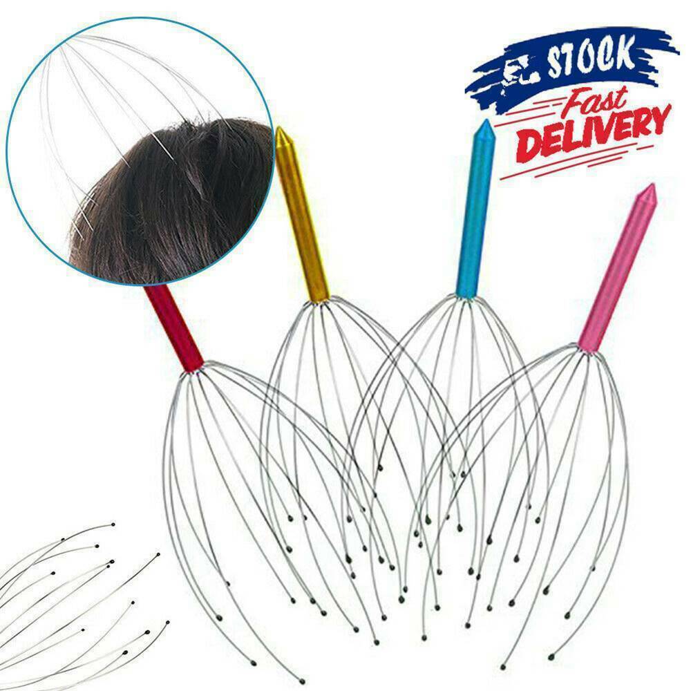 3 PCS Massager Head Scratcher Scalp Octopus Therapeutic Head for Deep Relaxation