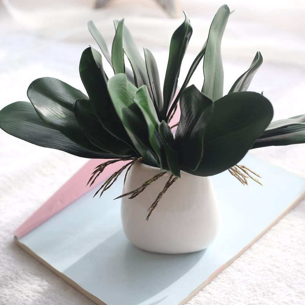 Artificial Phalaenopsis Plant Leaf Decor Flower Auxiliary Material Orchid Leaves