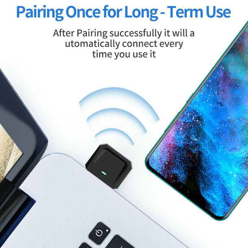 Bluetooth USB Adapter Bluetooth5.0 Wireless USB Audio Receiver for Desktop ComU4