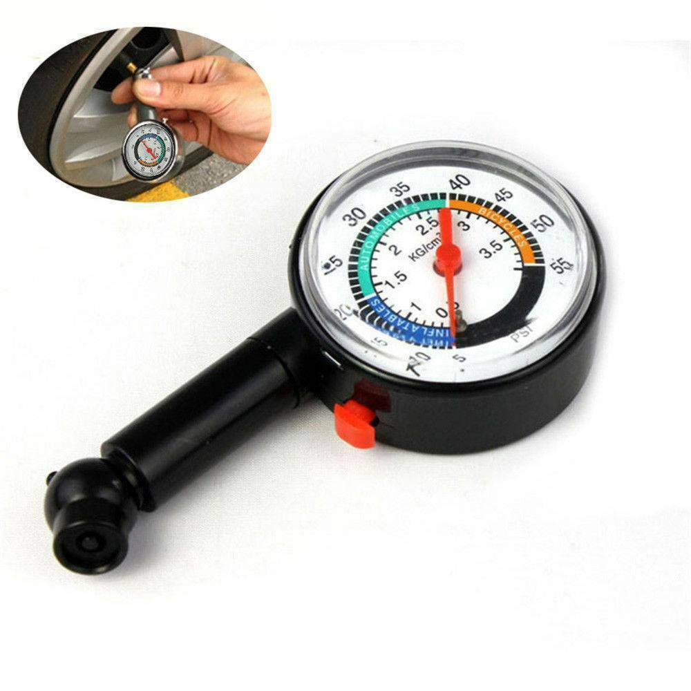 Tire Tyre Air Pressure Gauge Auto Car Motor Bike Truck Vehicle Tester Dial Meter