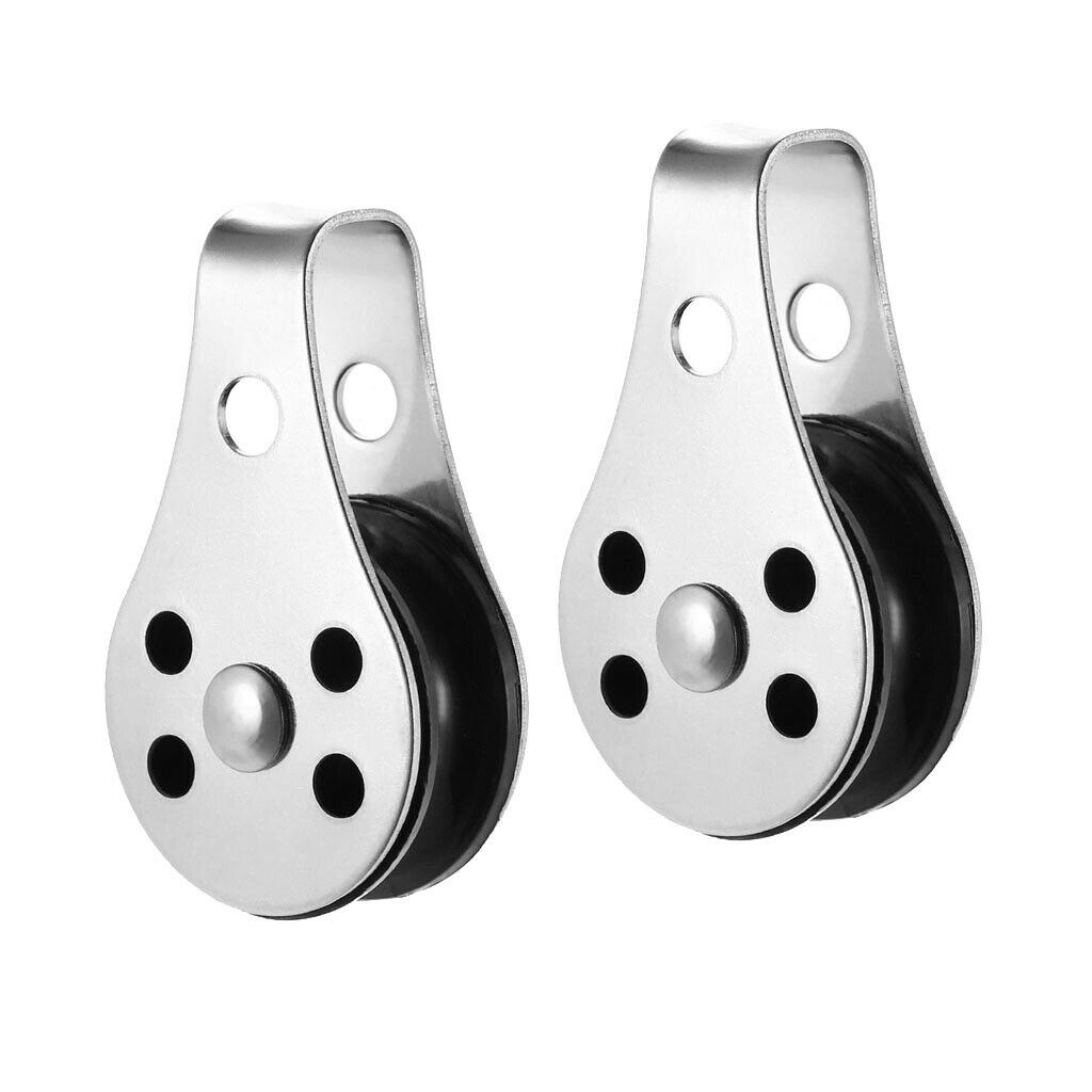 Lot of 2pcs Lifting Pulleys Pulley Loading Roller for 2mm Rope -