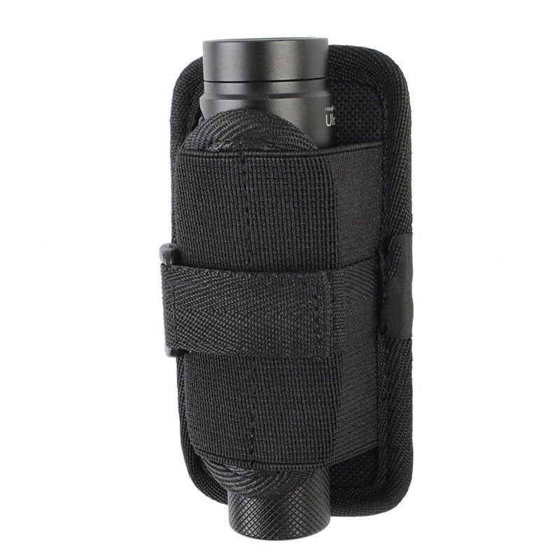 Rotatable Clip Flashlight Pouch Holster Torch Case Belt Cover Portable