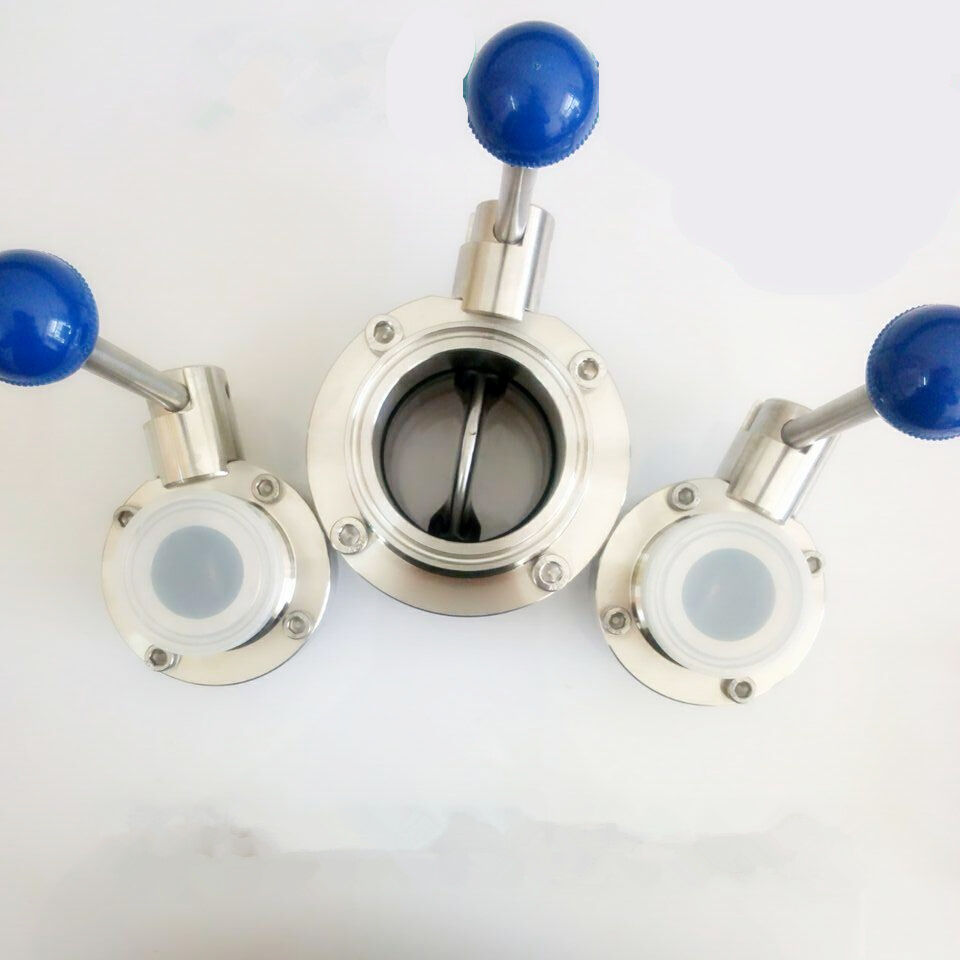 3/4" 19mm New Sanitary Butterfly Valve SS304 Tri-Clamp Beer Dairy Product
