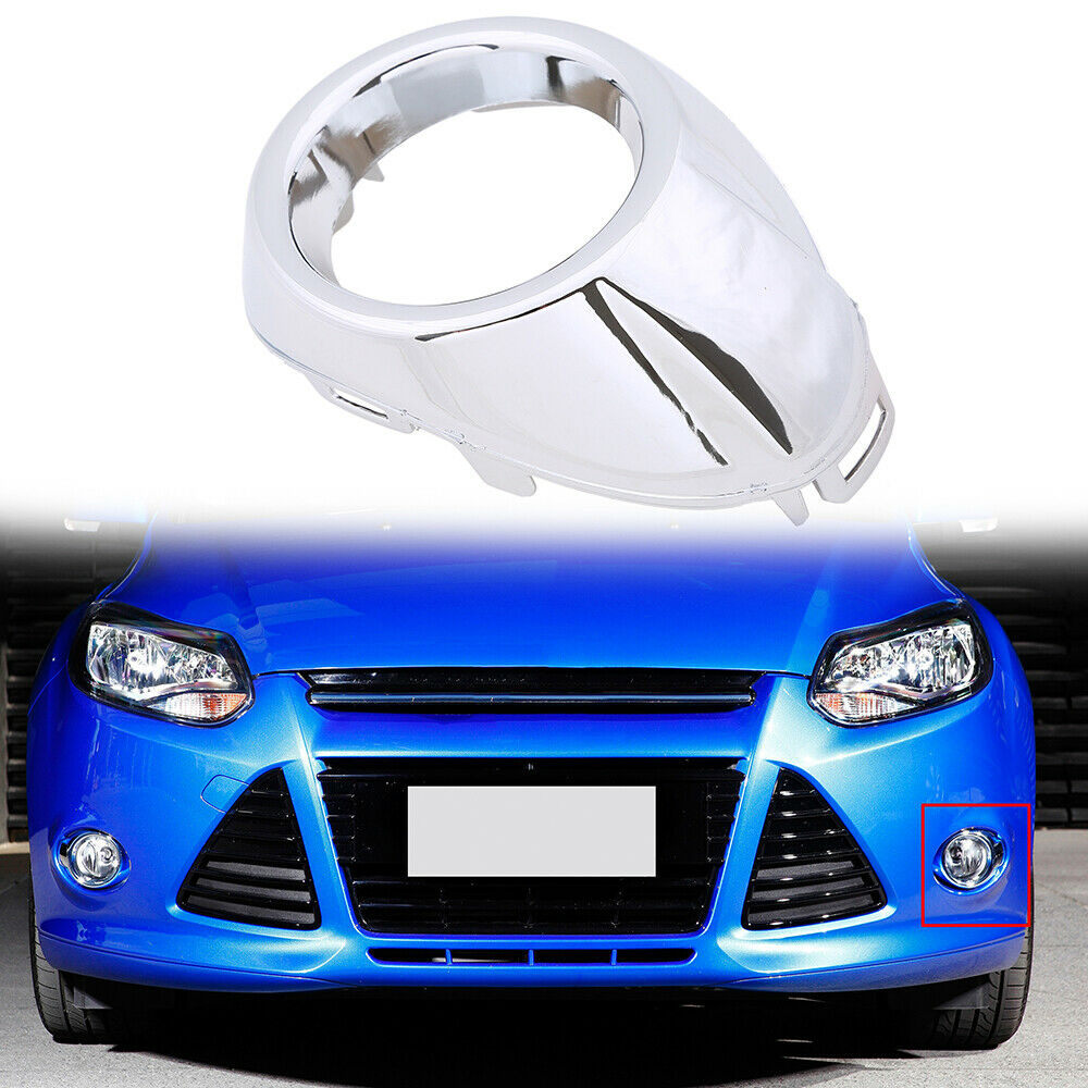 For Ford Focus 2012-14 Driver Side Front Fog Light Lamp Grille Trim Cover Chrome