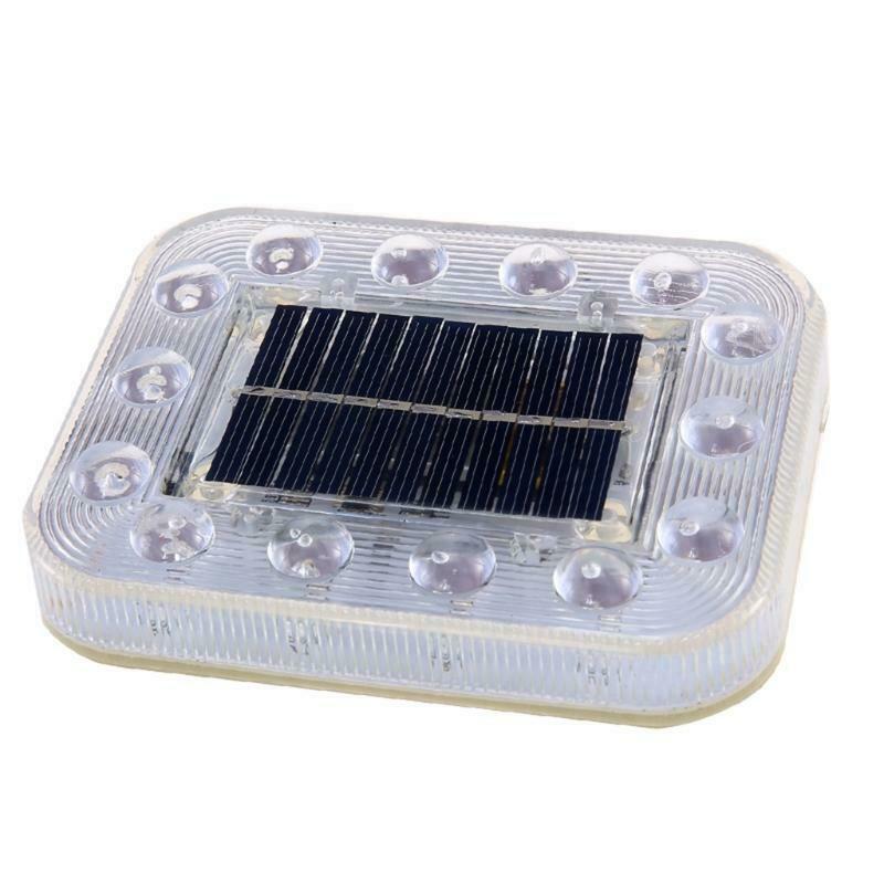Waterproof Solar Powered LED Magnetic Induction Strobe Lamp Warn Flashing Light