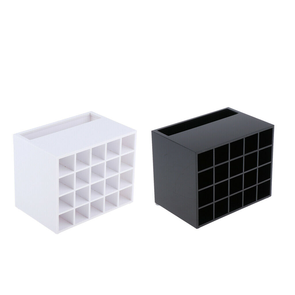 2 Pcs 20 Slots Desk Lipstick Holder Display Cosmetic Organizer Makeup Case